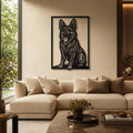 German Shepherd Metal Wall Art | Laser-Cut Steel Dog Decor | Pet Lover Gift | Handmade Metal Art