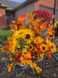 Sunflower Garden Stake | Laser-Cut Steel | Handmade Metal Yard Art
