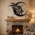 Fairy Moon Metal Wall Art | Laser-Cut Steel | Whimsical Home Decor | Handmade Metal Art