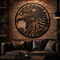 Patriotic Eagle Welcome Sign Laser | American Flag Eagle Wall Art | Laser‑Cut Metal | Rustic Steel Decor | Handmade Metal Art