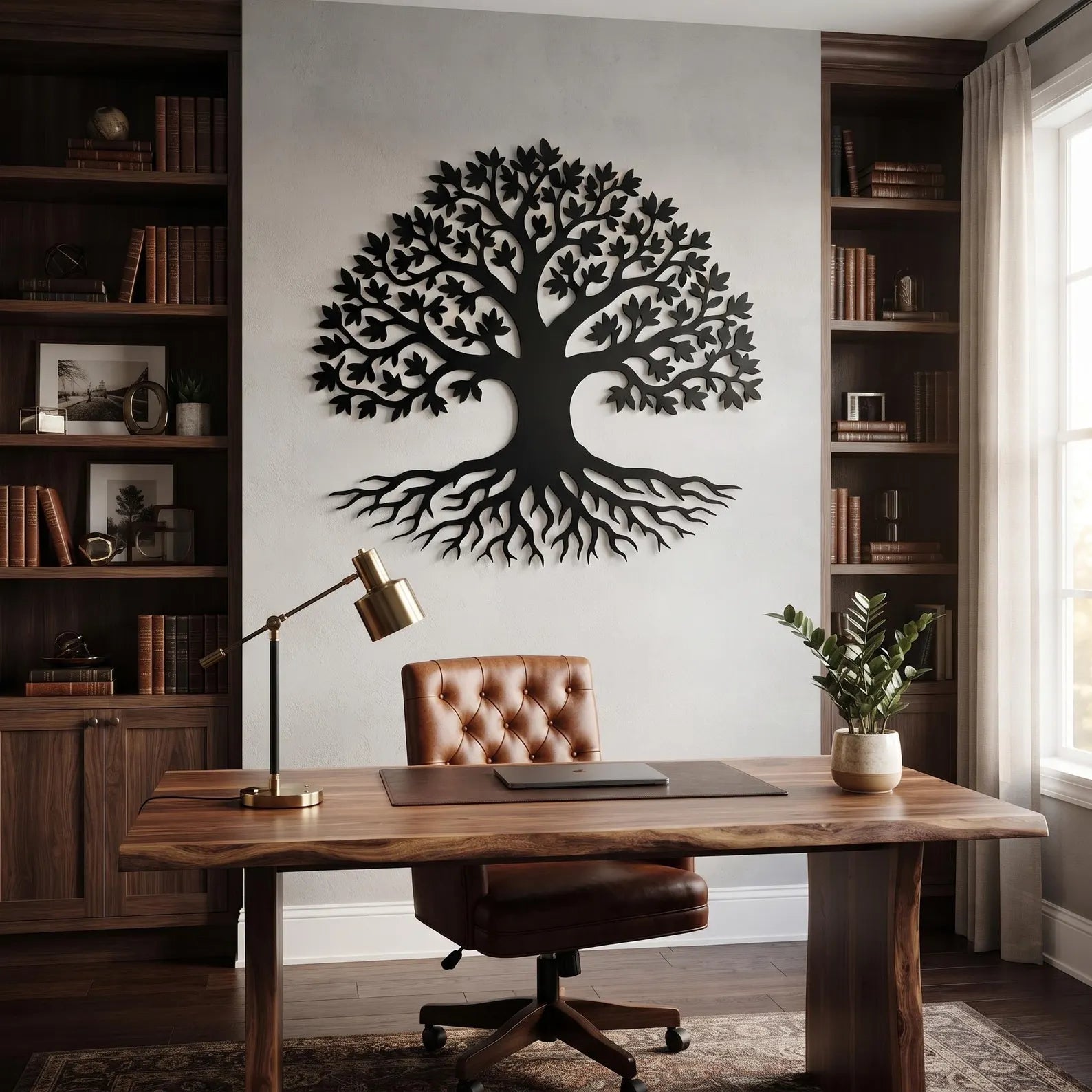 Tree of Life Metal Wall Art | Laser-Cut Steel | Modern Nature Home Decor | Handmade Metal Sign
